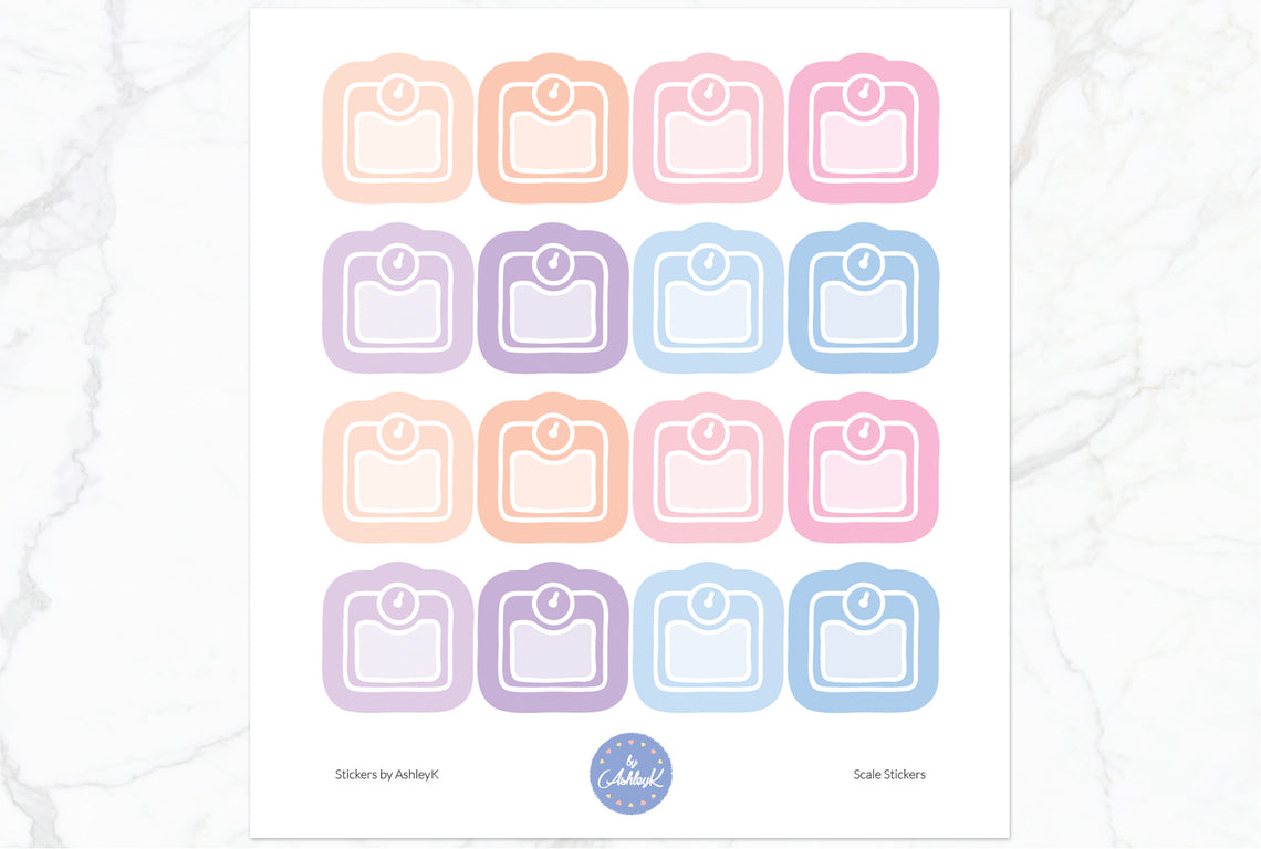 Scale Stickers - Pastel Sunset