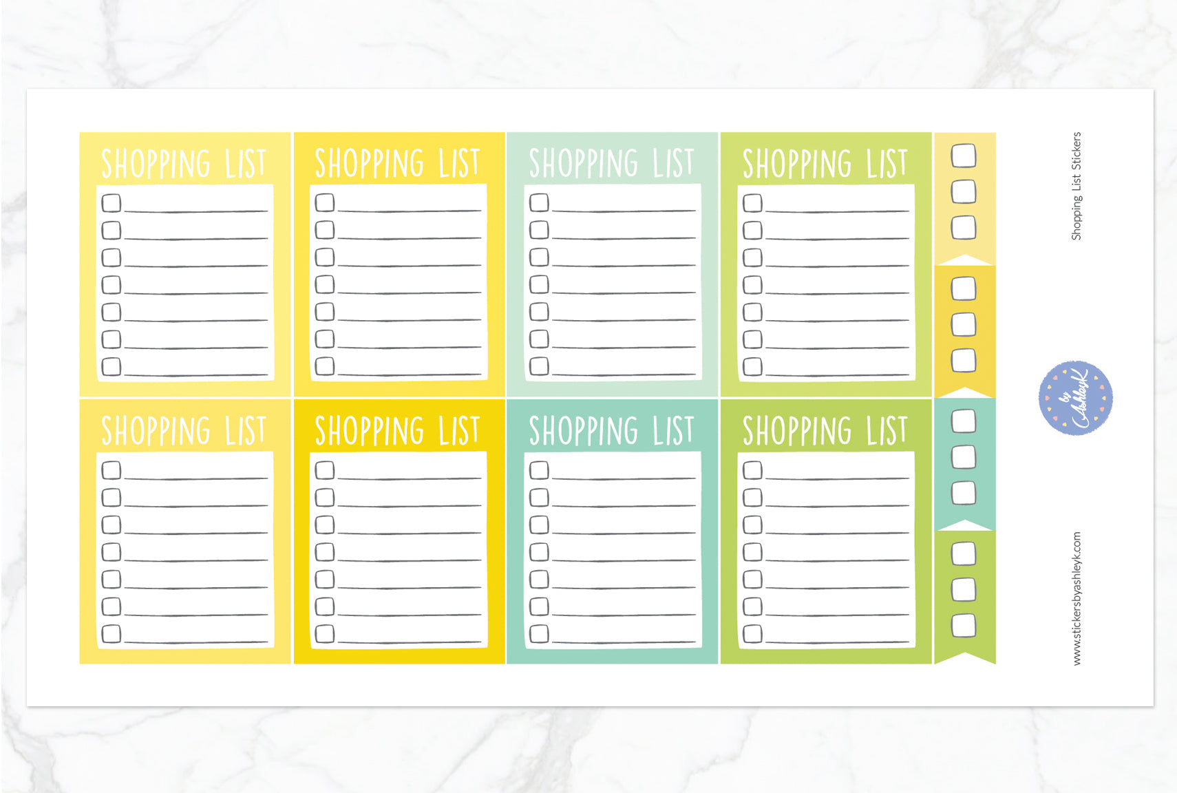 Shopping List Stickers - Lemon&Lime