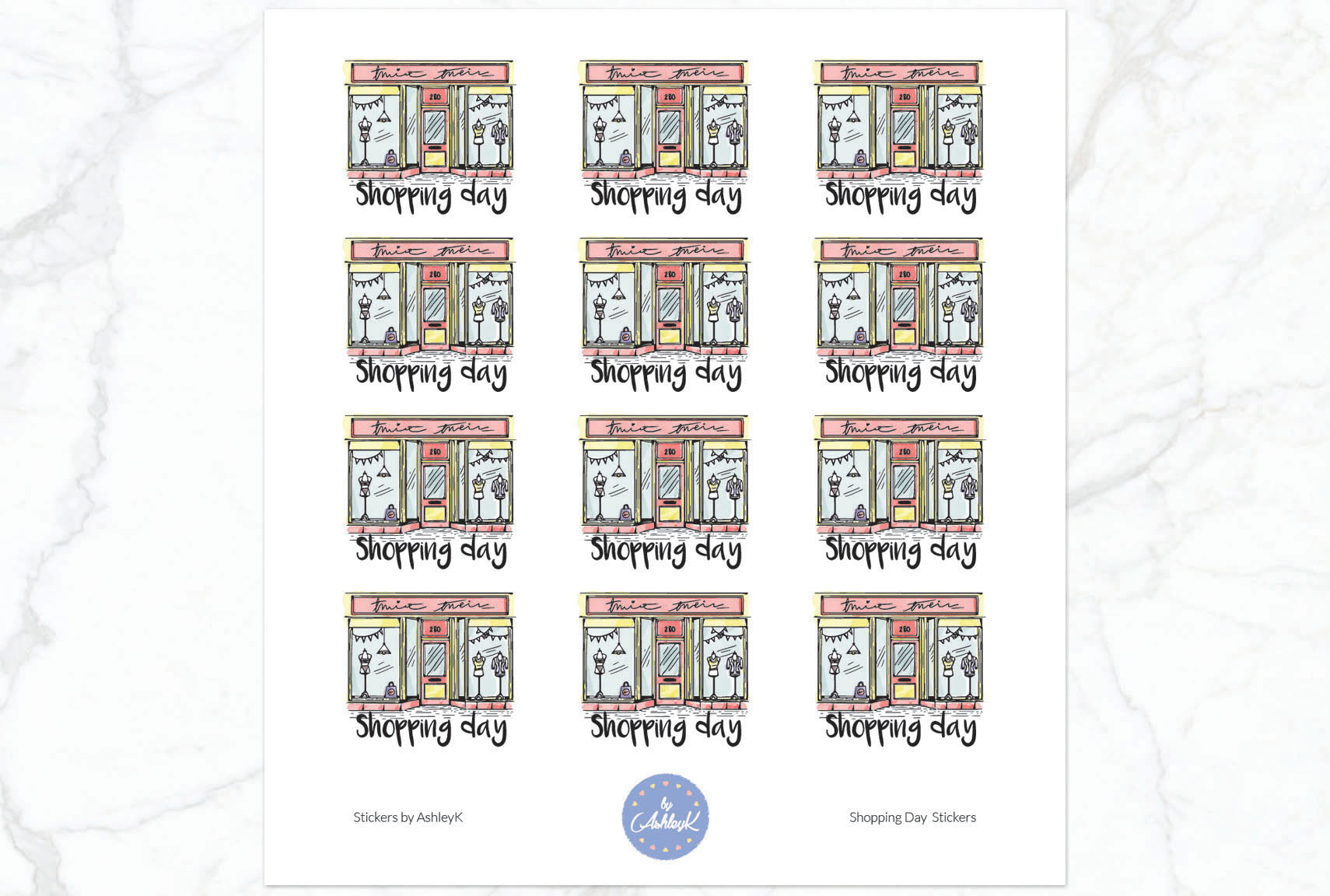 Shopping Stickers - Boutique