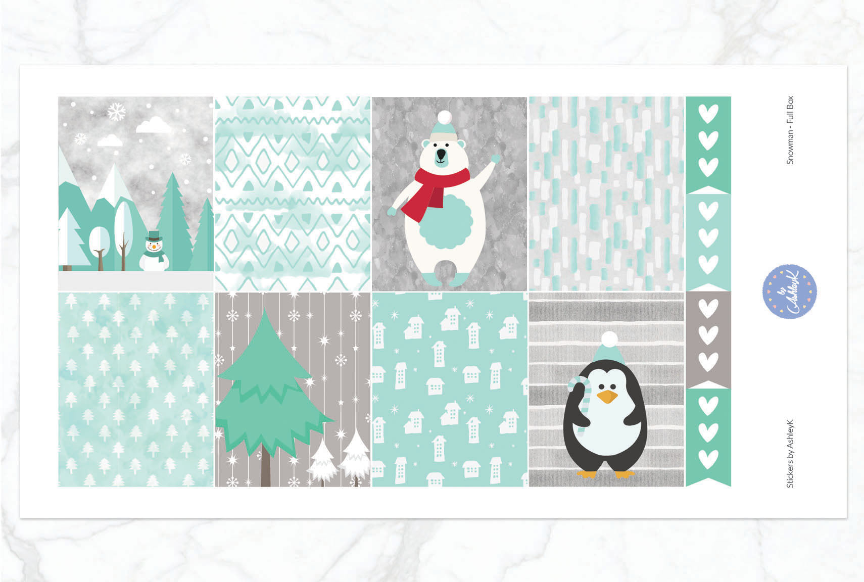 Snowman - Full Box Sheet