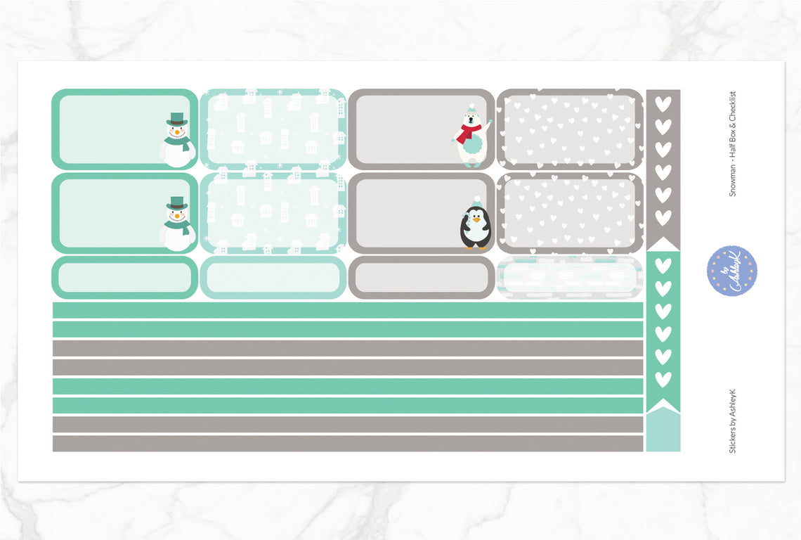 Snowman - Half Box Sheet