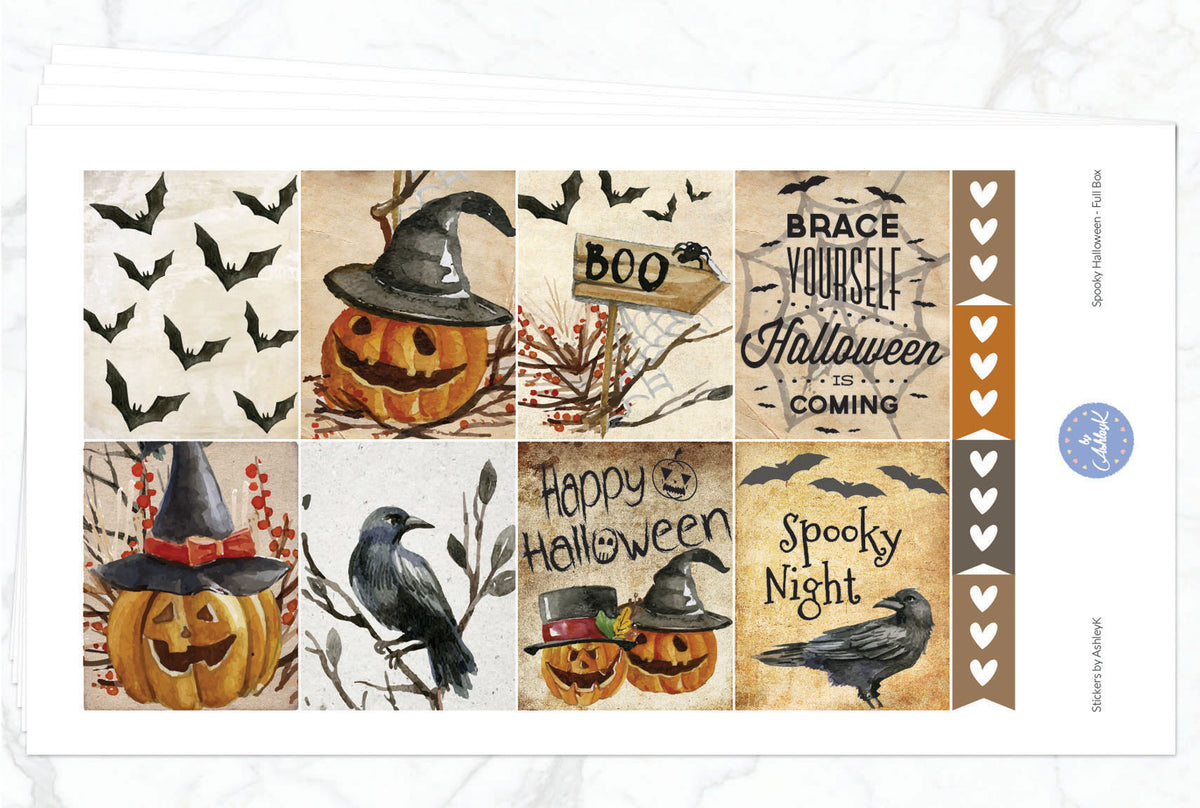 Spooky Halloween Weekly Kit - Erin Condren Planner Stickers – Stickers ...