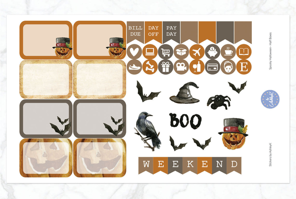 Spooky Halloween - Half Box Sheet
