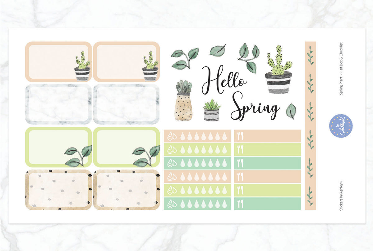 Spring Plant Weekly Kit - Erin Condren Planner Stickers – Stickers by ...