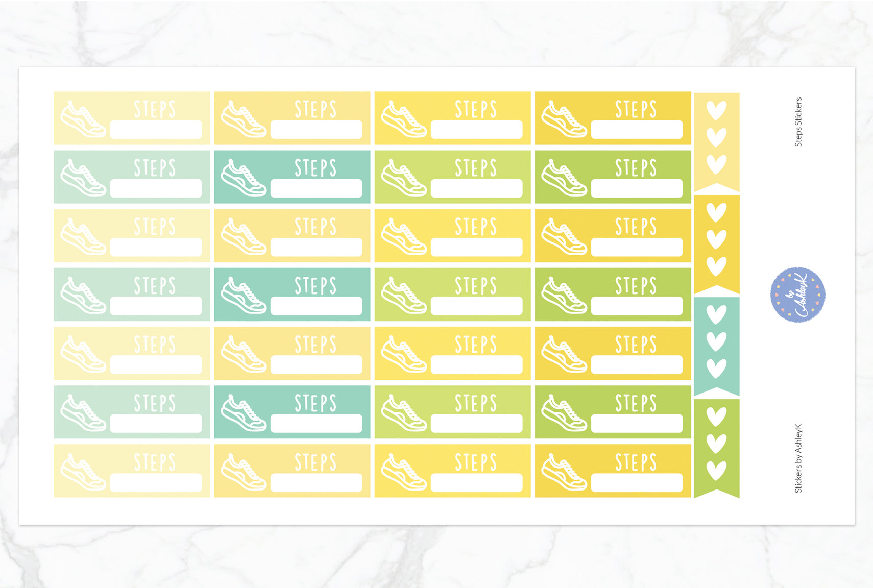 Steps Stickers - Lemon&Lime
