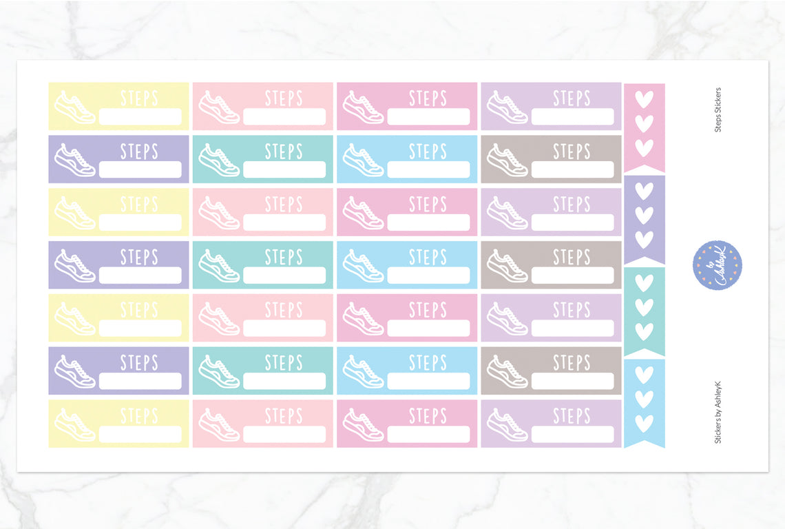 Steps Stickers - Pastel