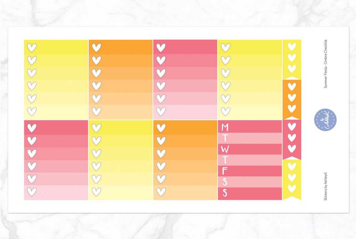 Summer Fiesta - Ombre Checklist Sheet