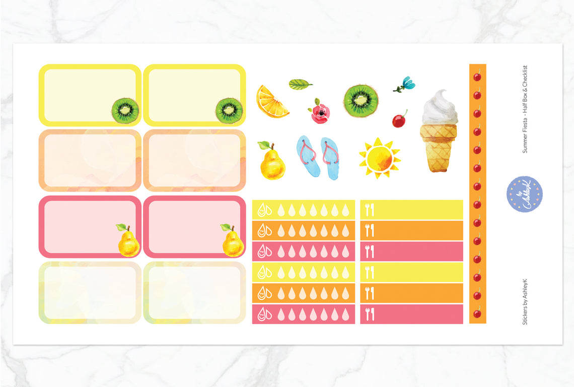 Summer Fiesta Weekly Kit  - Half Box Sheet