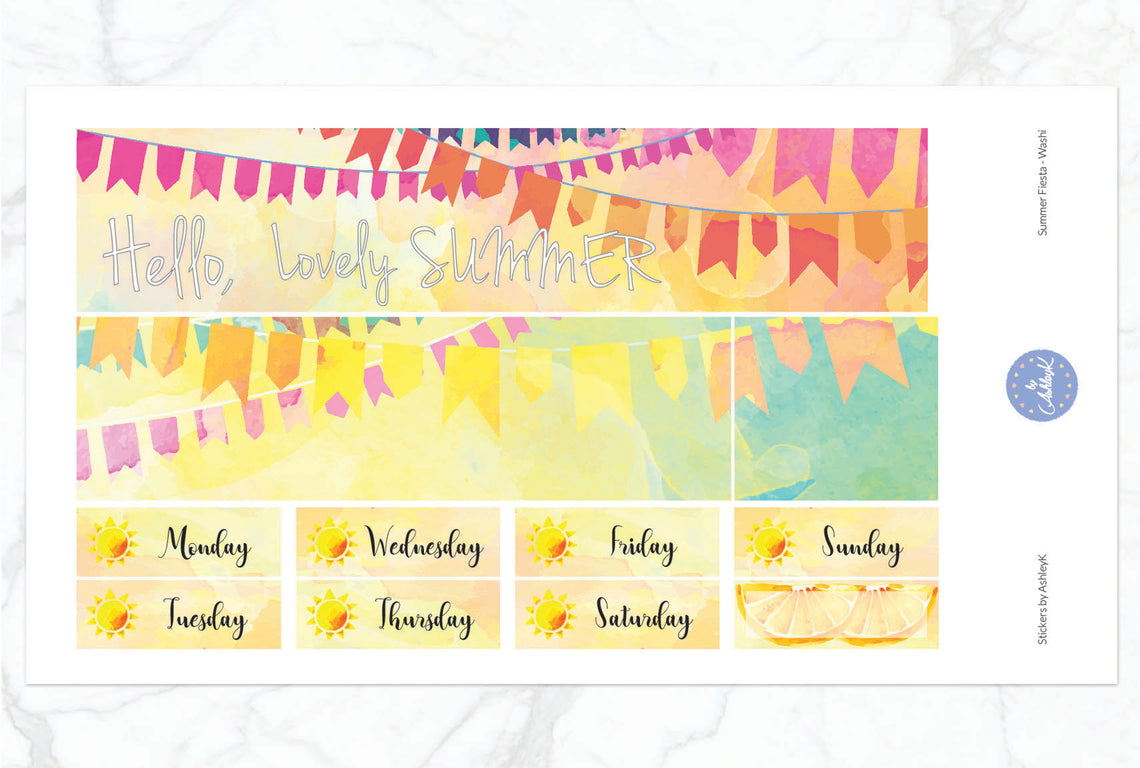 Summer Fiesta - Washi Sheet