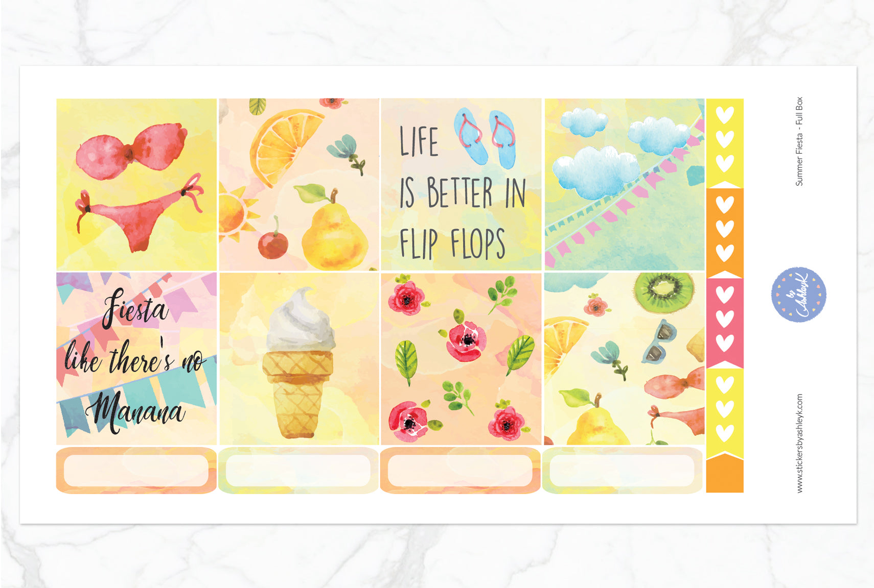 Summer Fiesta Weekly Kit  - Full Box Sheet