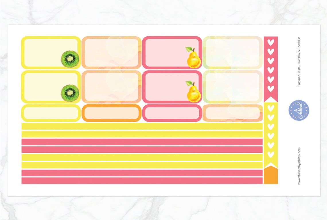Summer Fiesta Weekly Kit  - Half Box Sheet