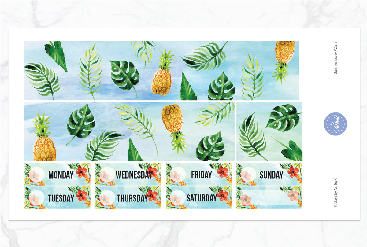Summer Love Weekly Kit - Erin Condren Planner Stickers – Stickers by ...