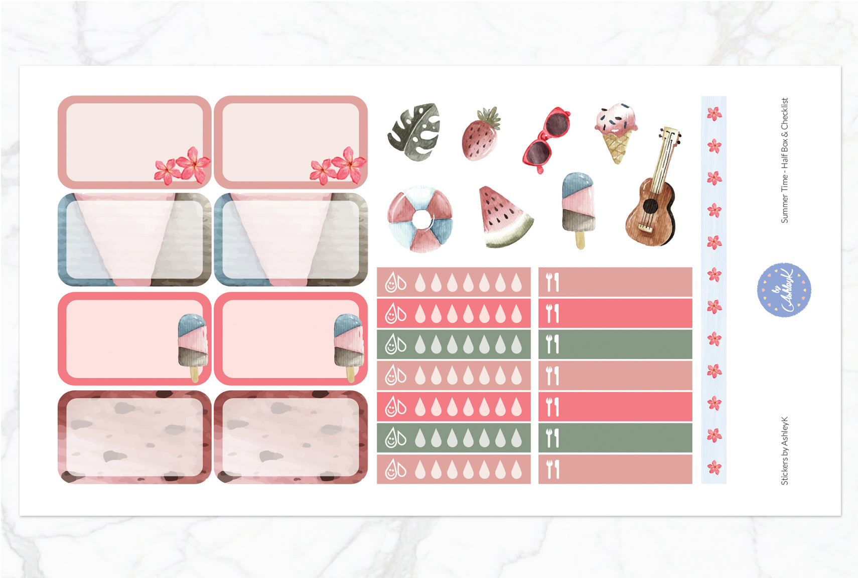 Summer Time Weekly Kit  - Half Box Sheet