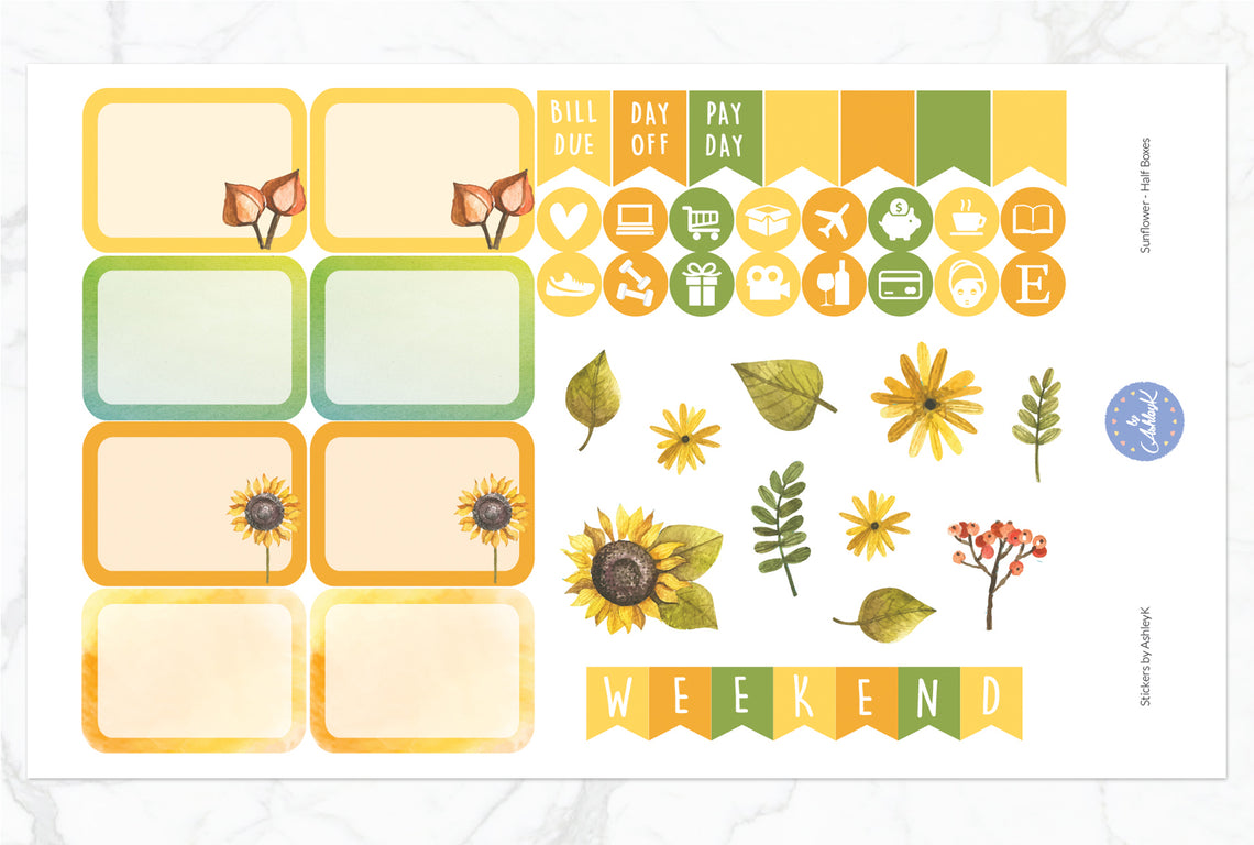 Sunflower - Half Box Sheet
