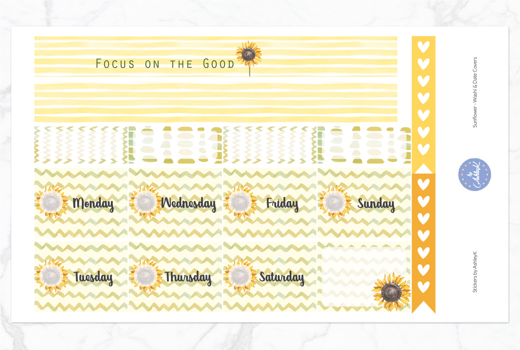 Sunflower - Washi Sheet