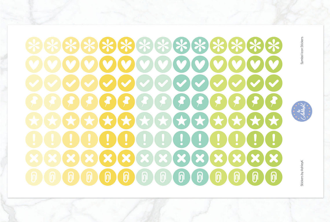Symbol Icon Stickers - Lemon&Lime