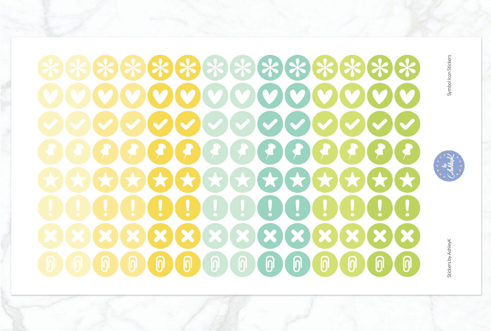 Symbol Icon Stickers - Lemon&Lime