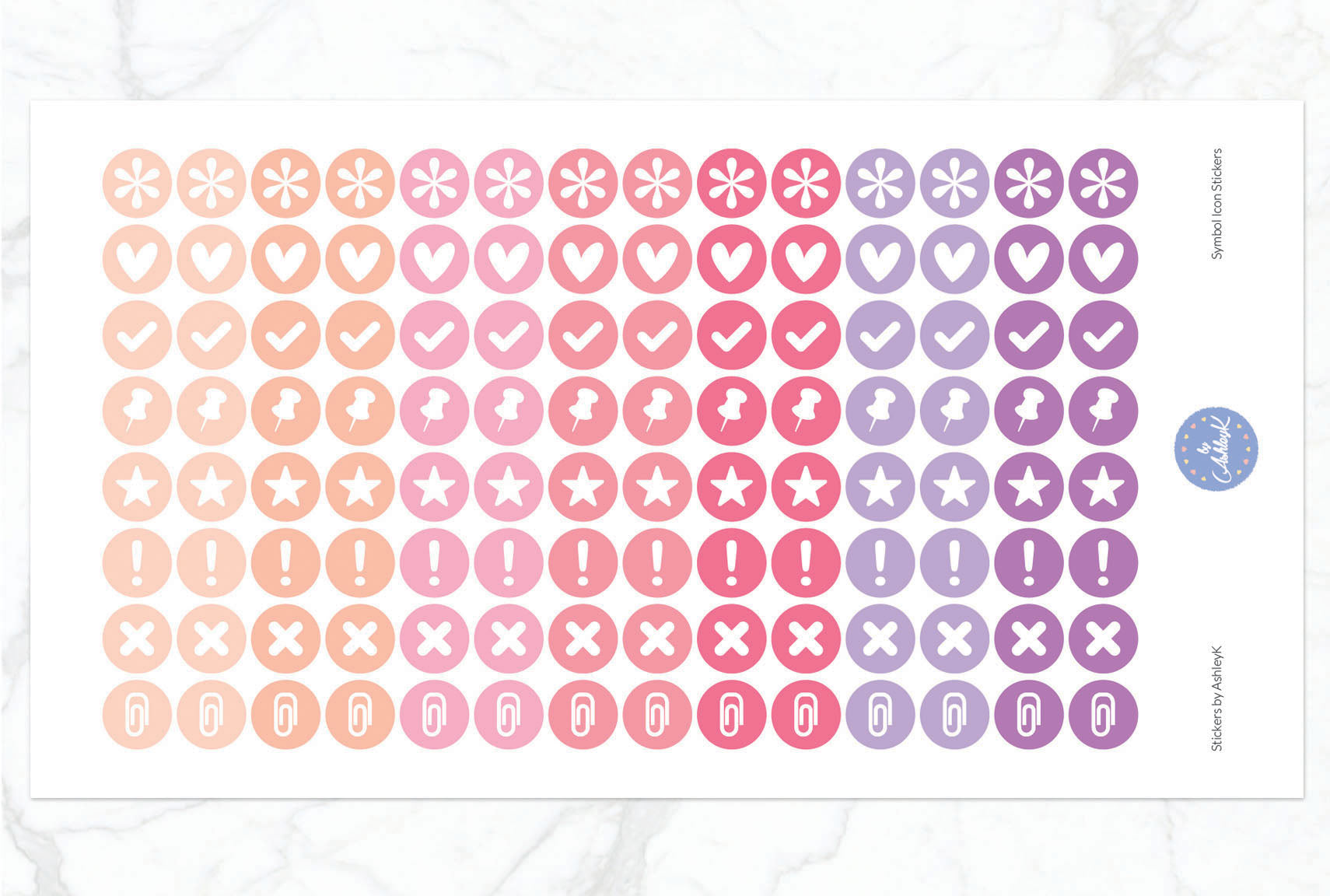 Symbol Icon Stickers - Raspberry