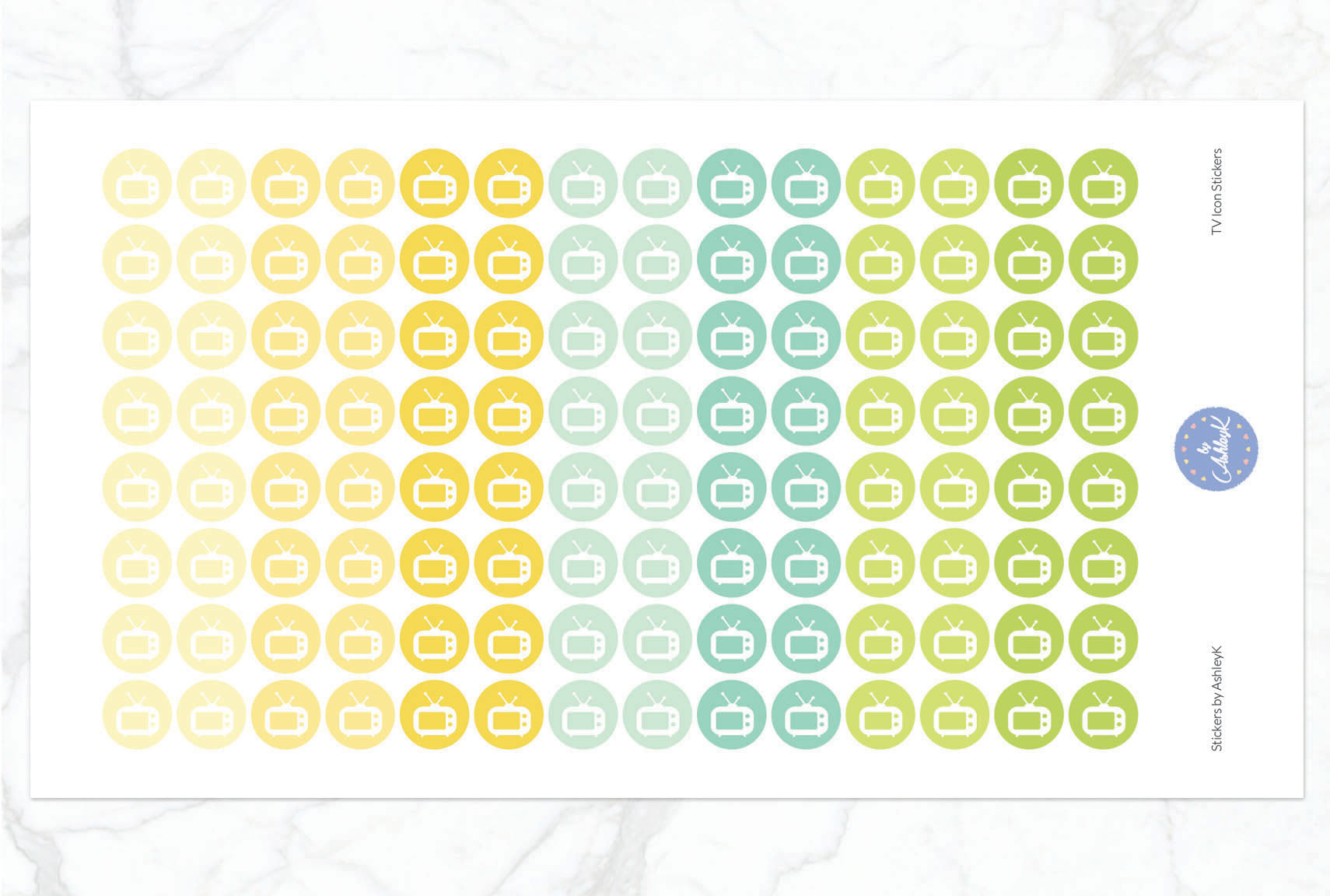 TV Icon Stickers - Lemon&Lime