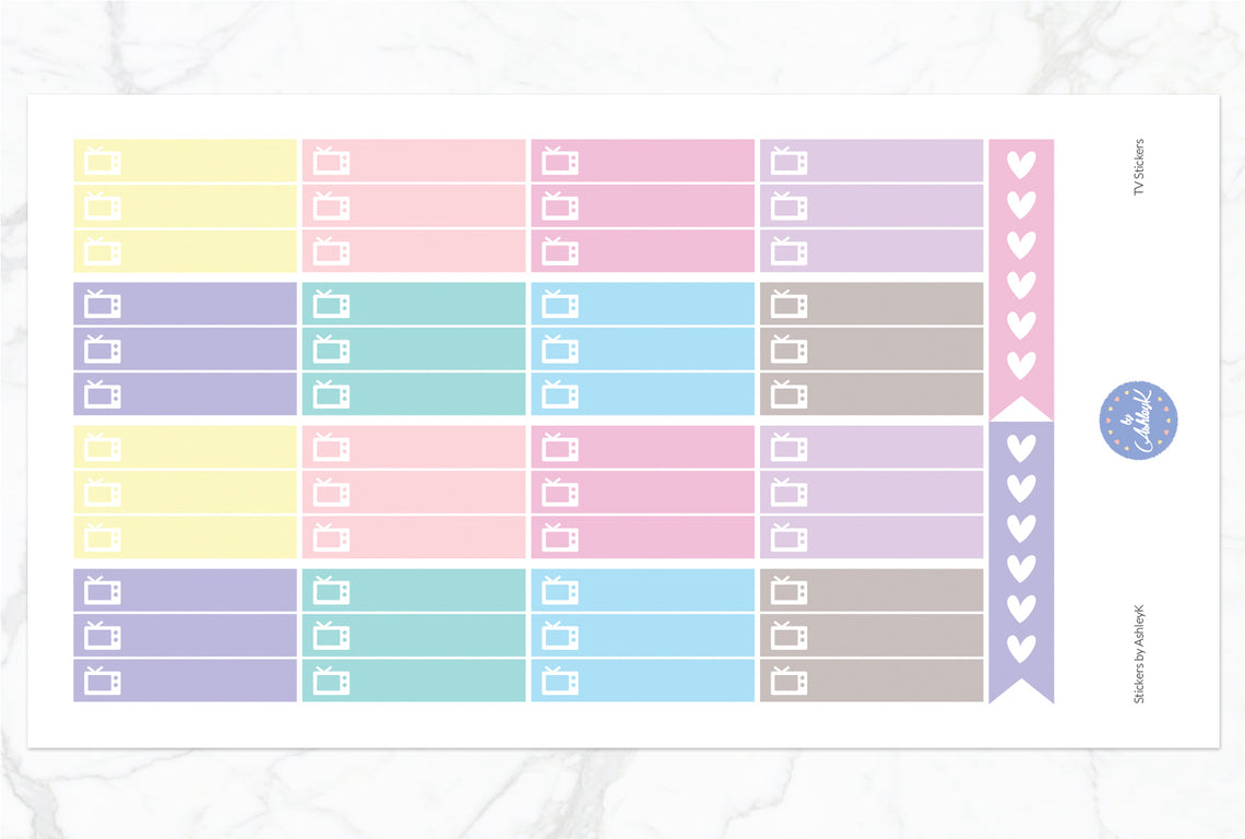 TV Stickers - Pastel