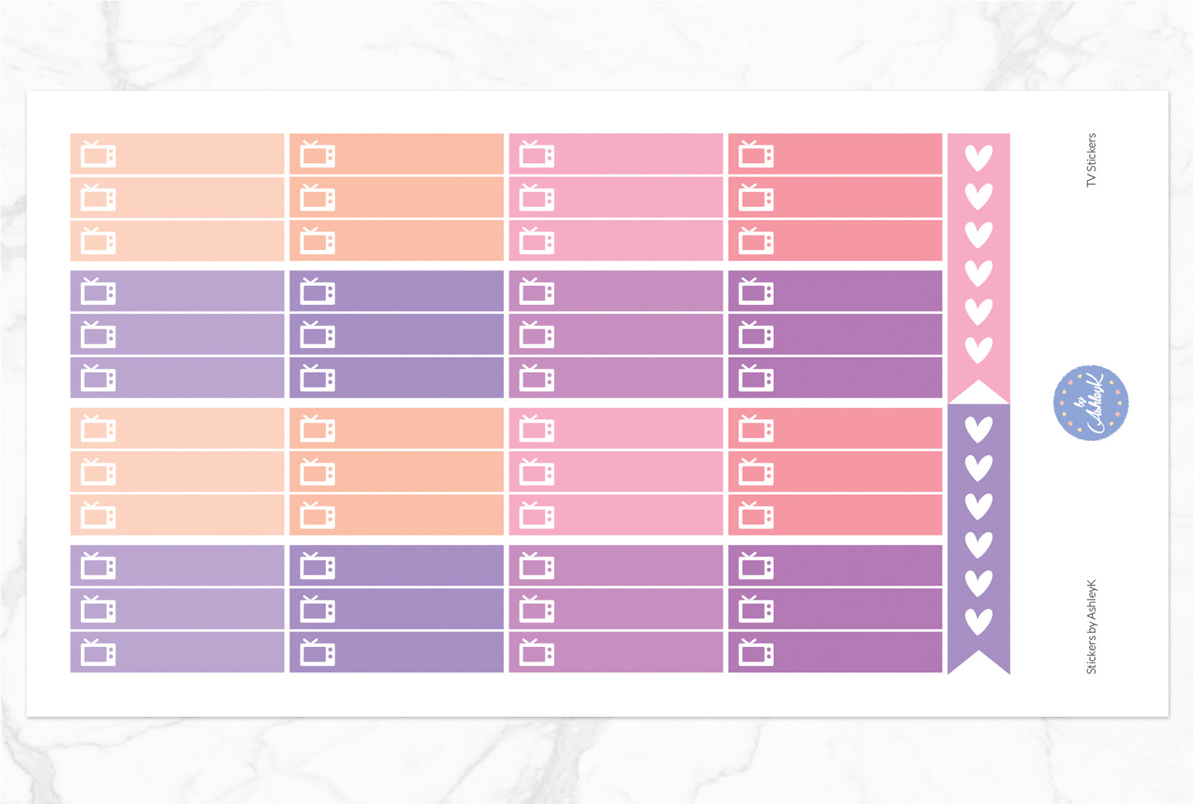 TV Stickers - Raspberry