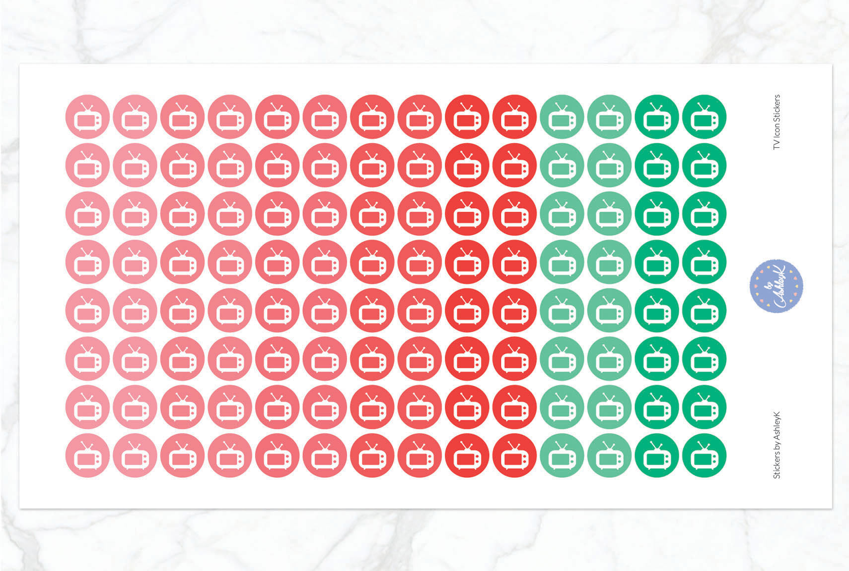TV Icon Stickers - Watermelon
