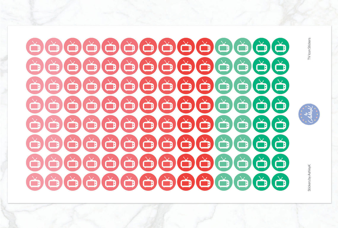 TV Icon Stickers - Watermelon