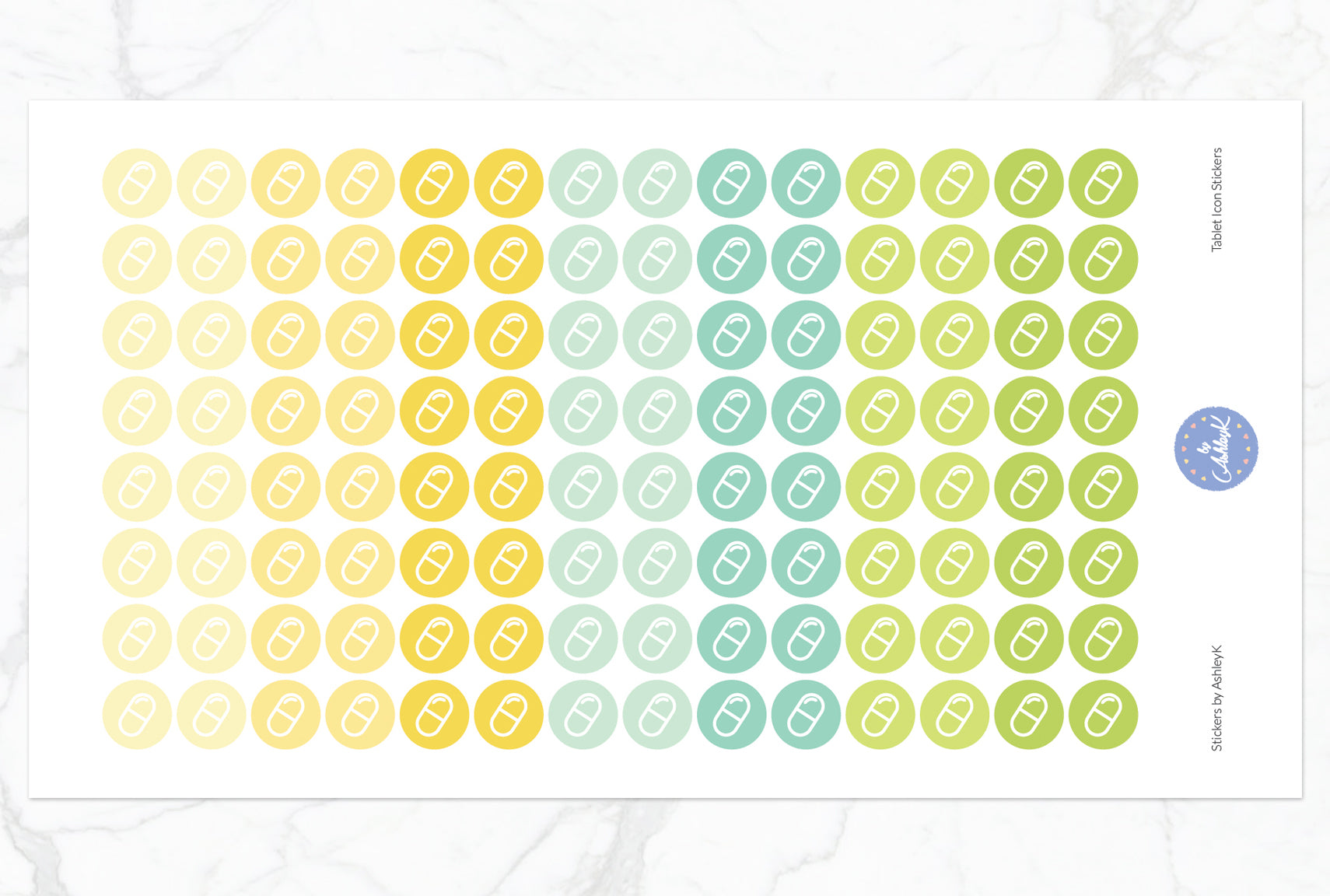 Tablet Icon Stickers - Lemon&Lime