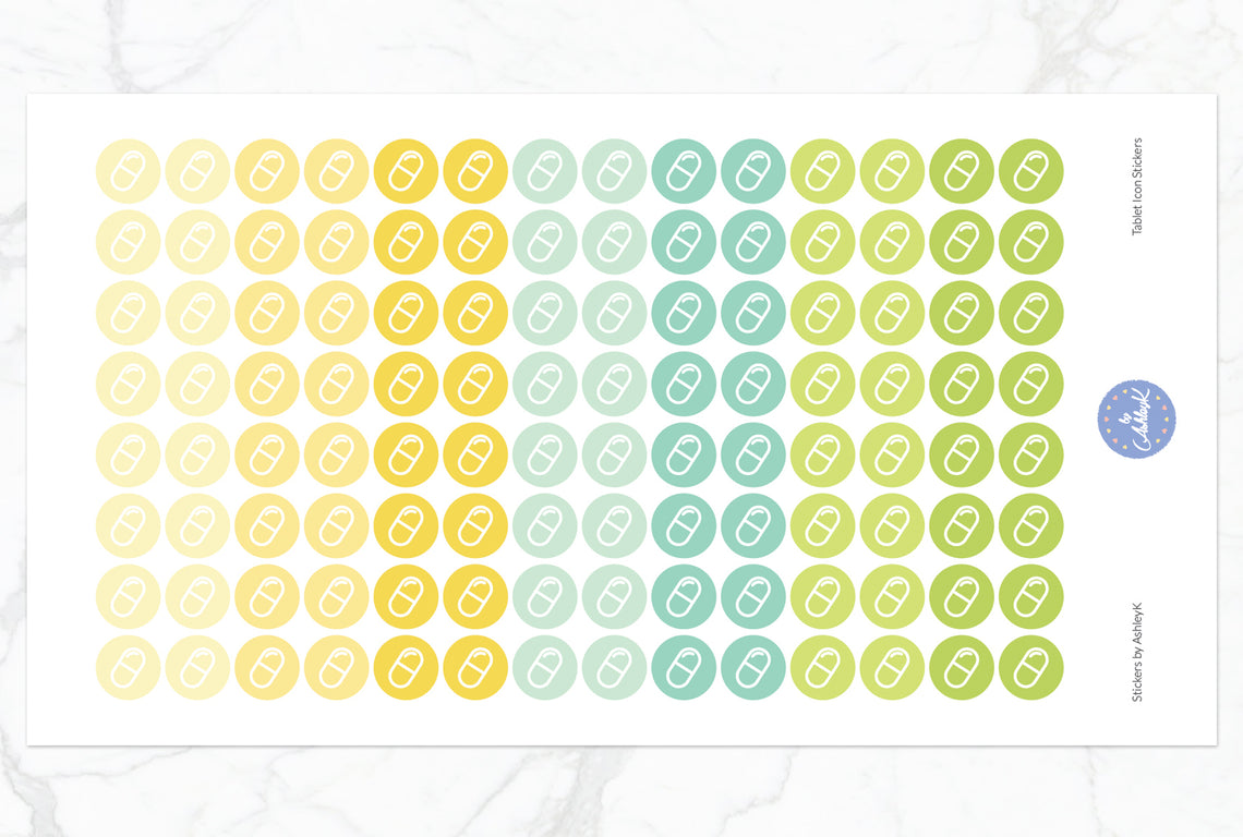 Tablet Icon Stickers - Lemon&Lime