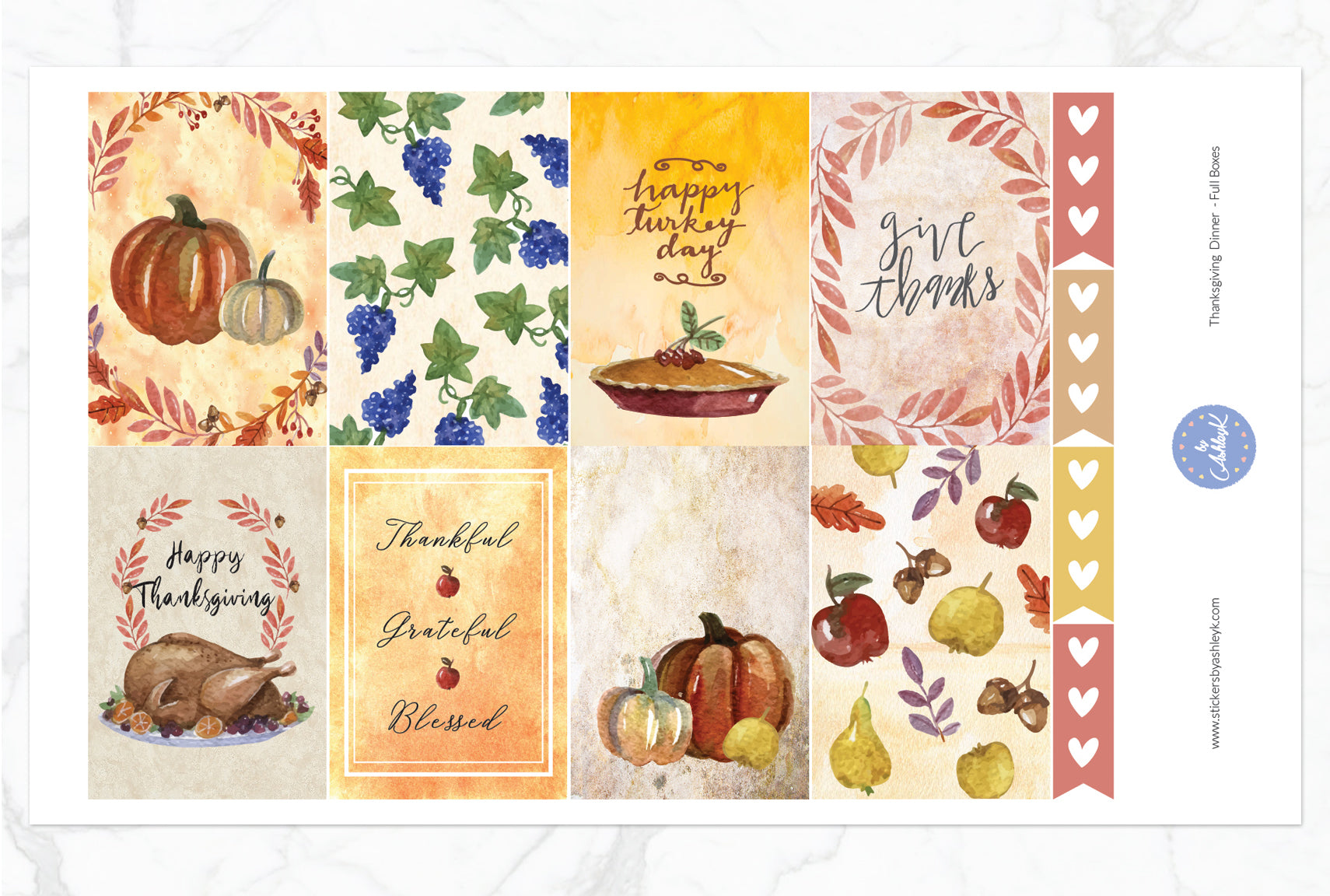 Thanksgiving Dinner Weekly Kit  - Full Box Sheet