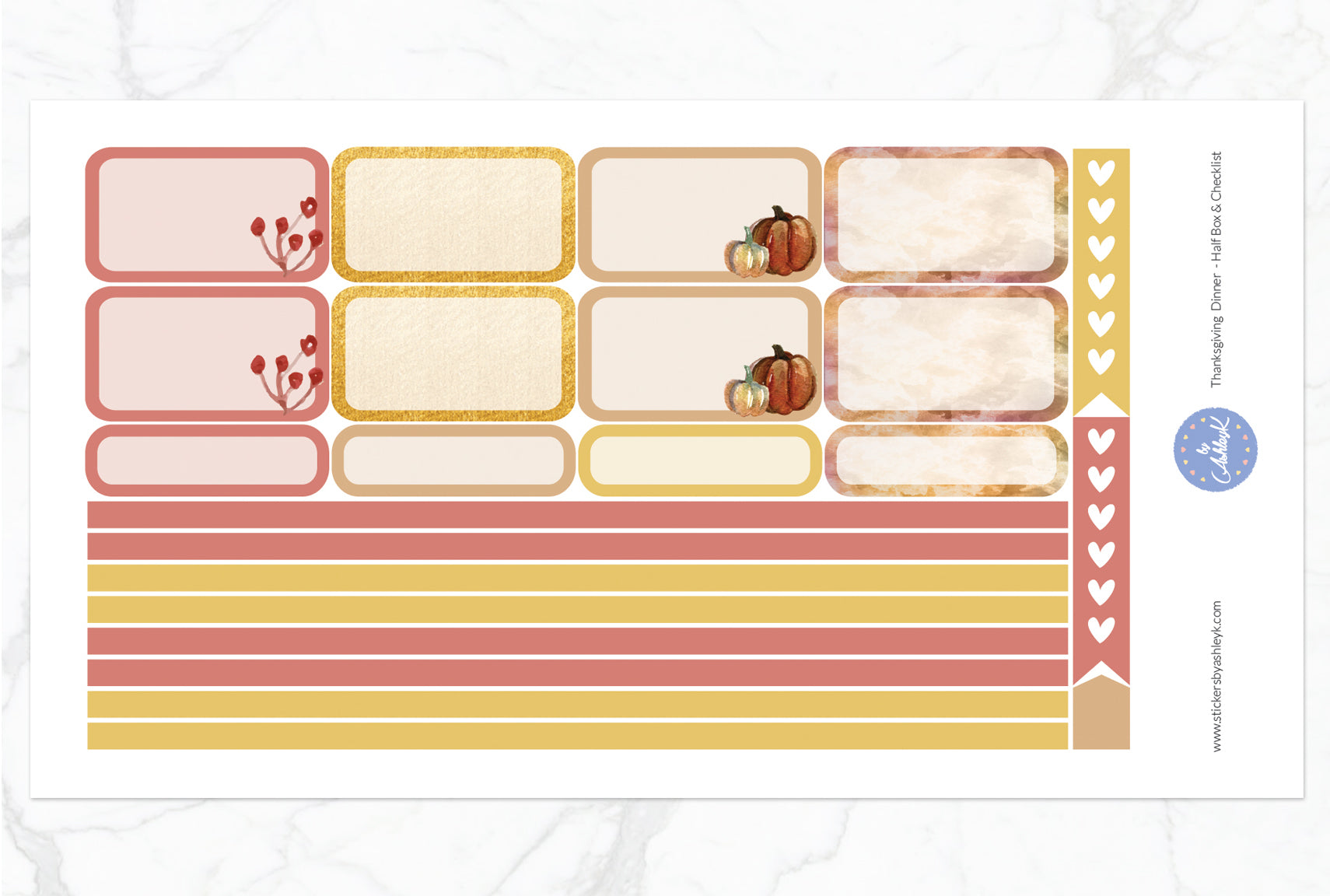 Thanksgiving Dinner Weekly Kit  - Half Box Sheet