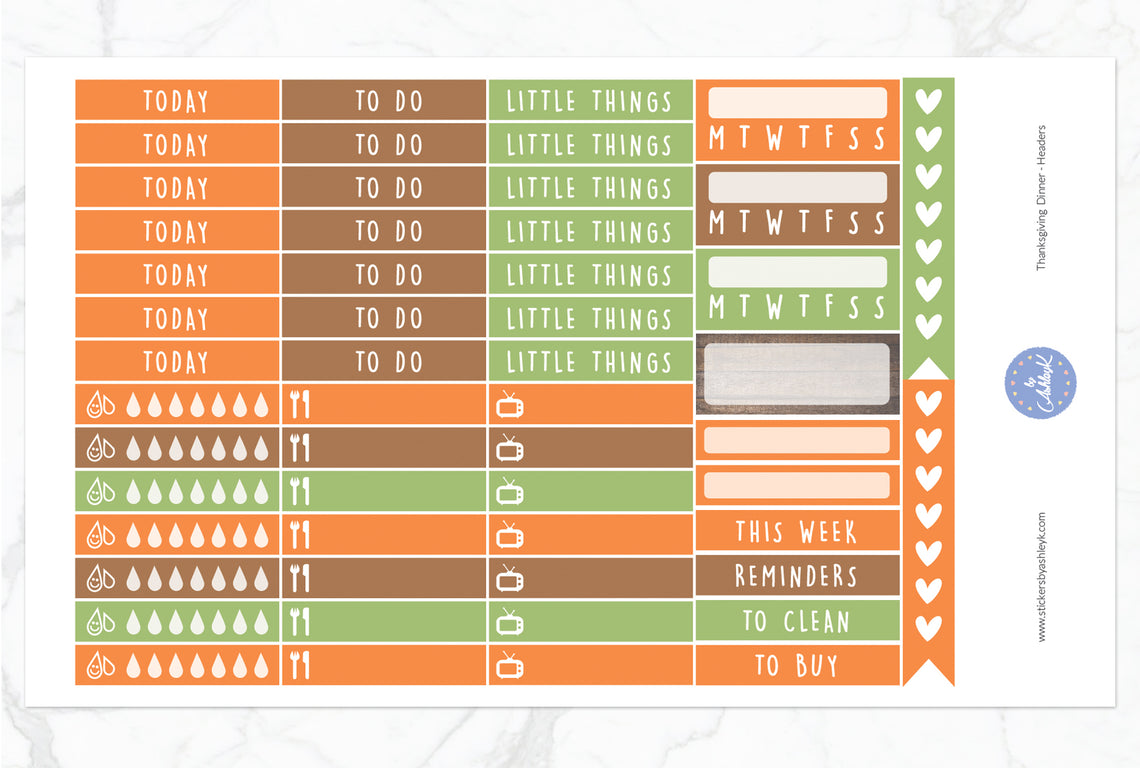 Thanksgiving Weekly Kit  - Functional Sheet