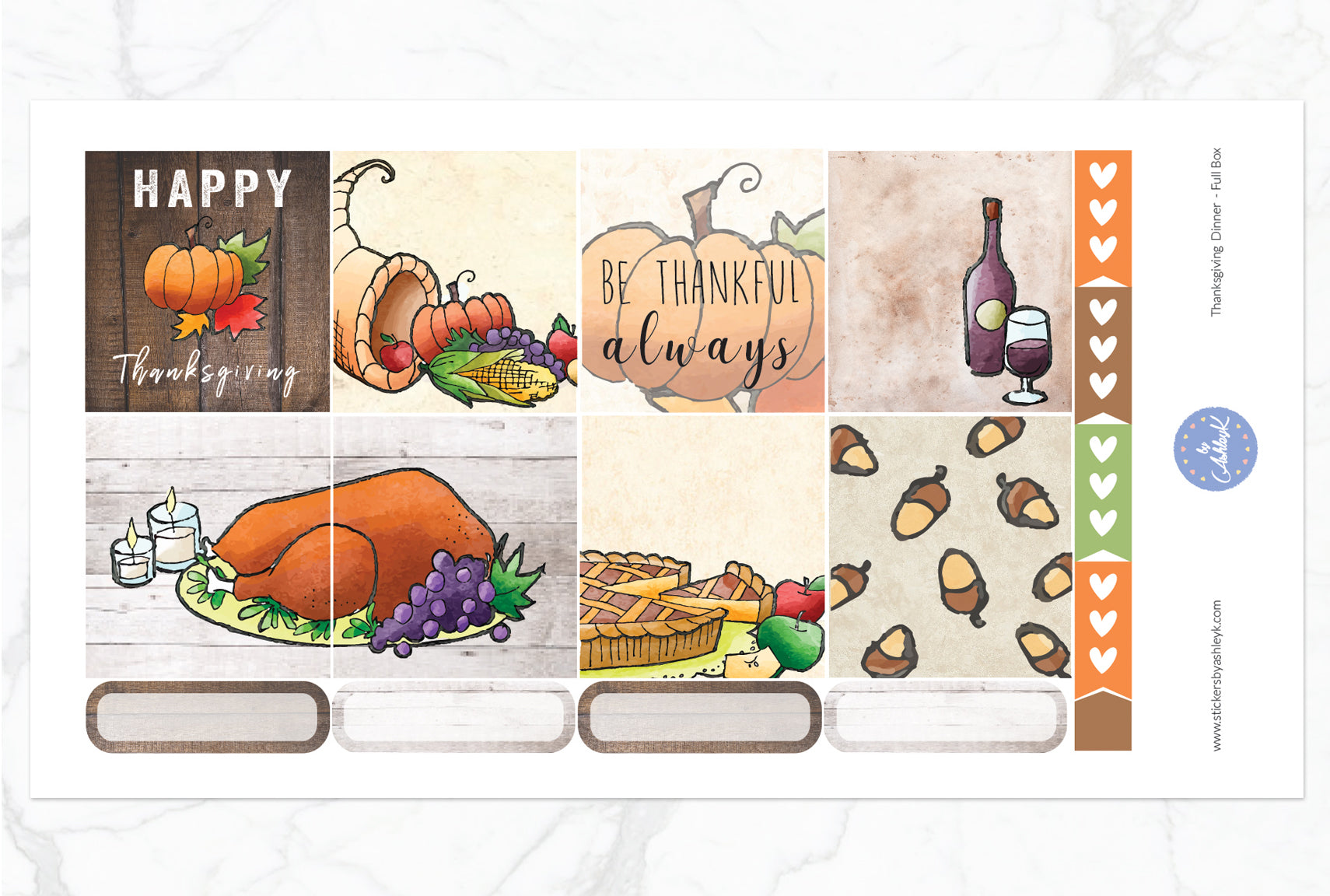 Thanksgiving Weekly Kit  - Full Box Sheet