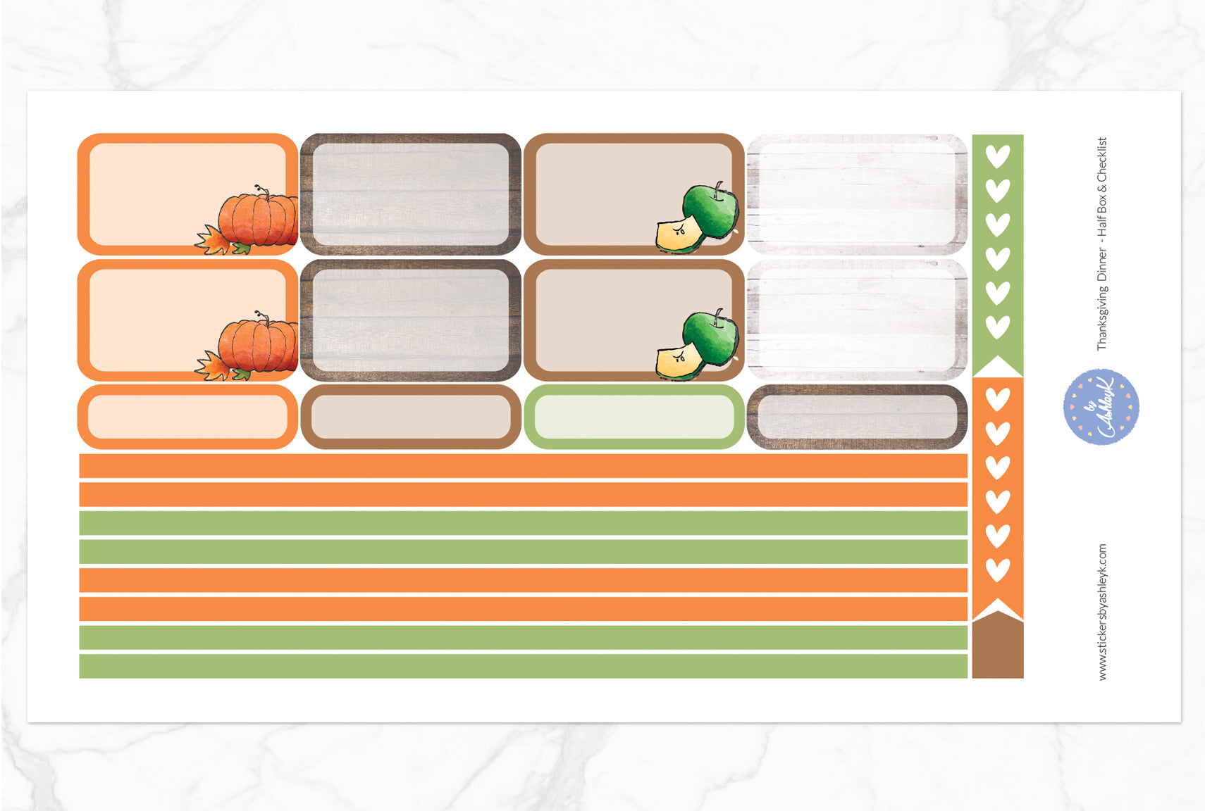 Thanksgiving Weekly Kit  - Half Box Sheet