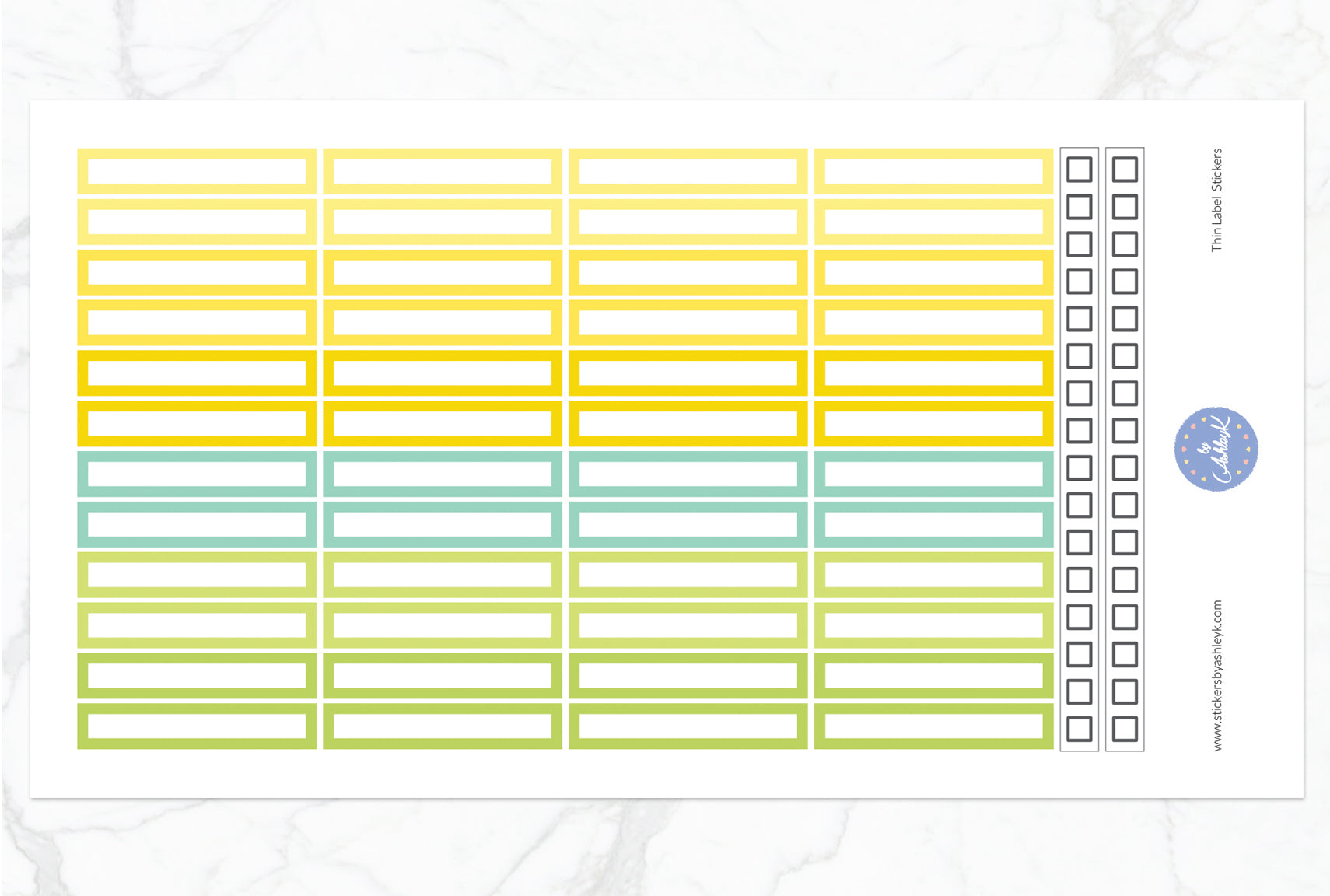 Thin Label Stickers - Lemon&Lime