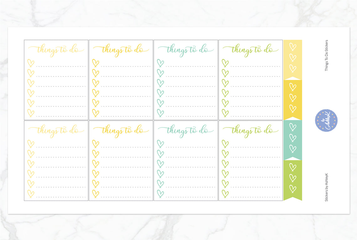 Things To Do  Stickers - Lemon&Lime