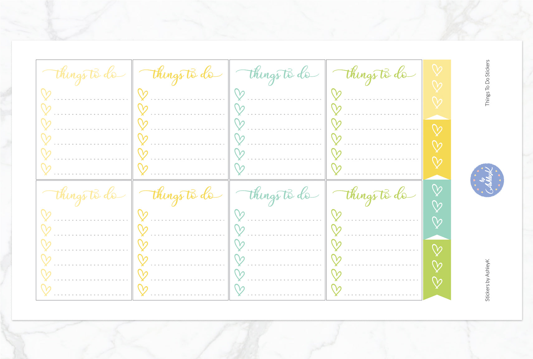 Things To Do  Stickers - Lemon&Lime