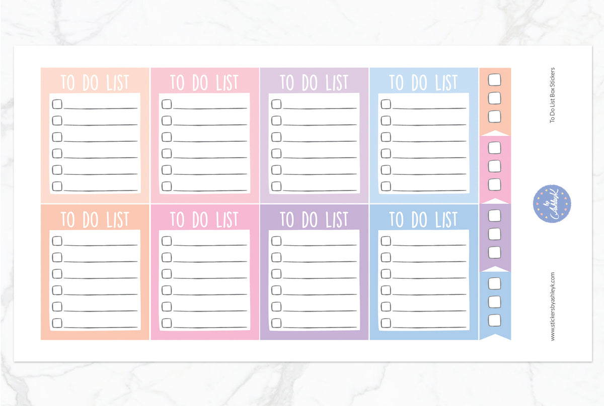 To Do List Box Planner Stickers – Stickers by AshleyK