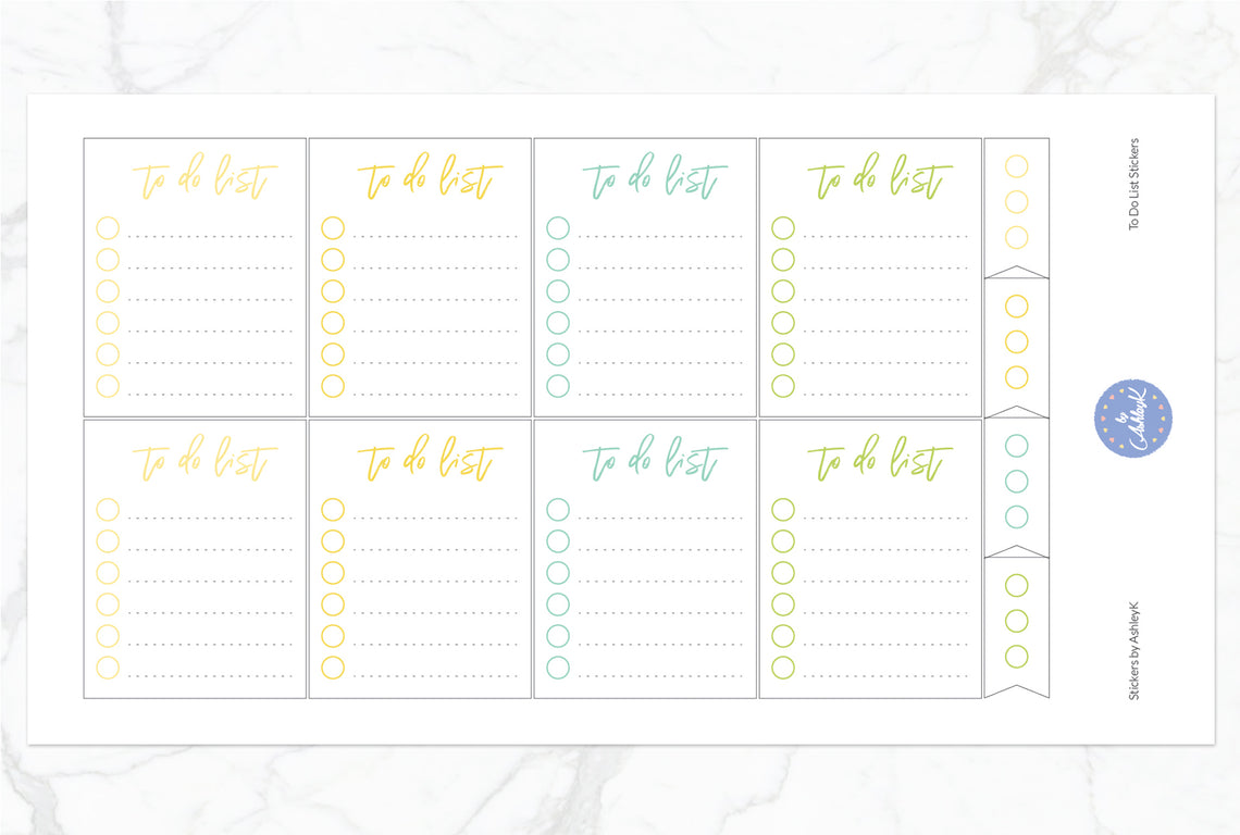 To Do List Stickers - Lemon&Lime