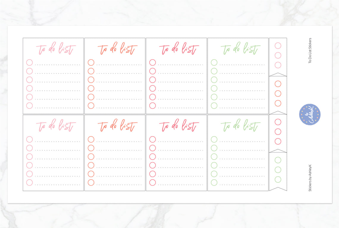 To Do List Stickers - Strawberry