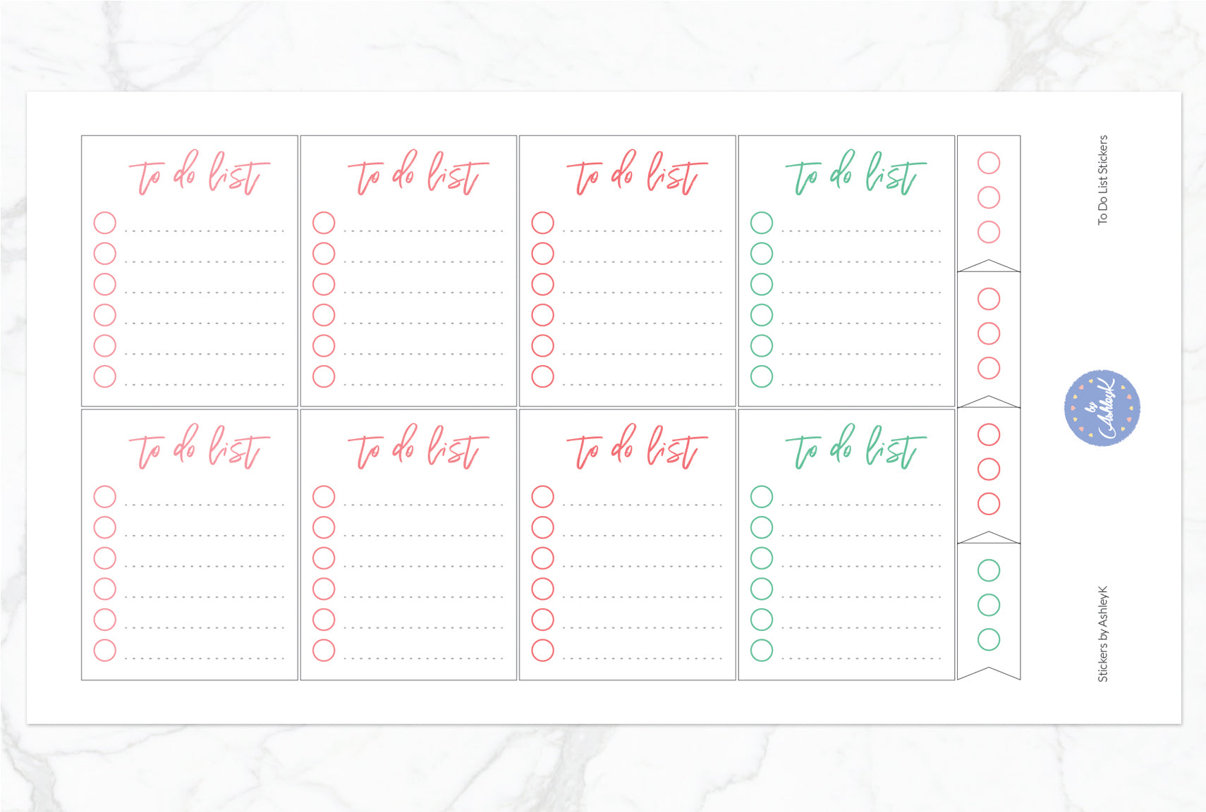 To Do List Stickers - Watermelon