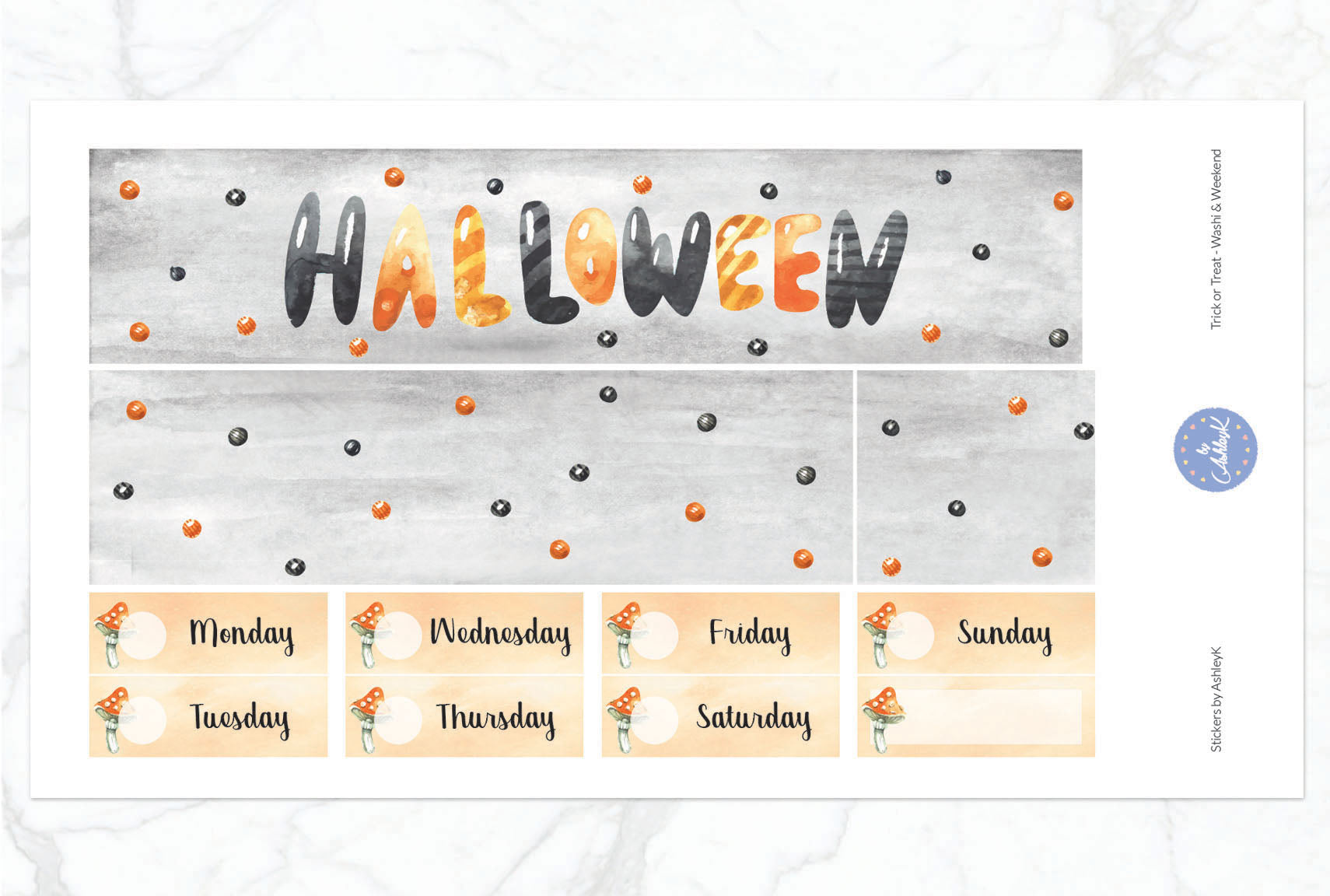 Trick or Treat - Washi Sheet