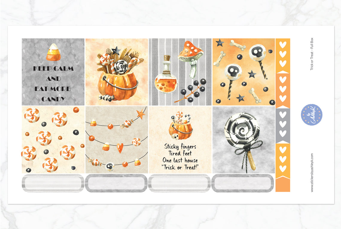 Trick or Treat Weekly Kit  - Full Box Sheet