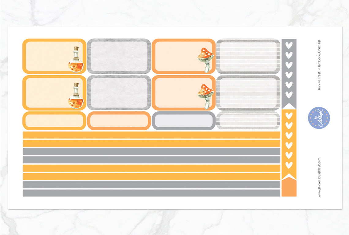 Trick or Treat Weekly Kit  - Half Box Sheet