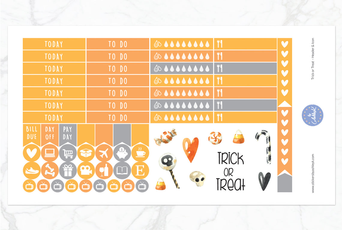 Trick or Treat Weekly Kit  - Functional Sheet
