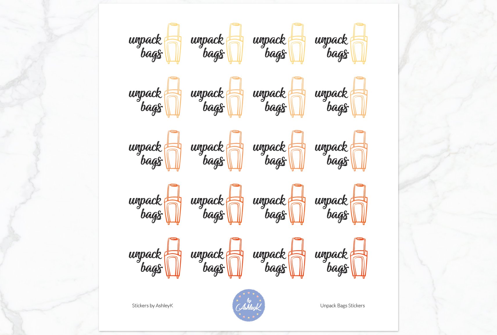Unpack Bags - Orange