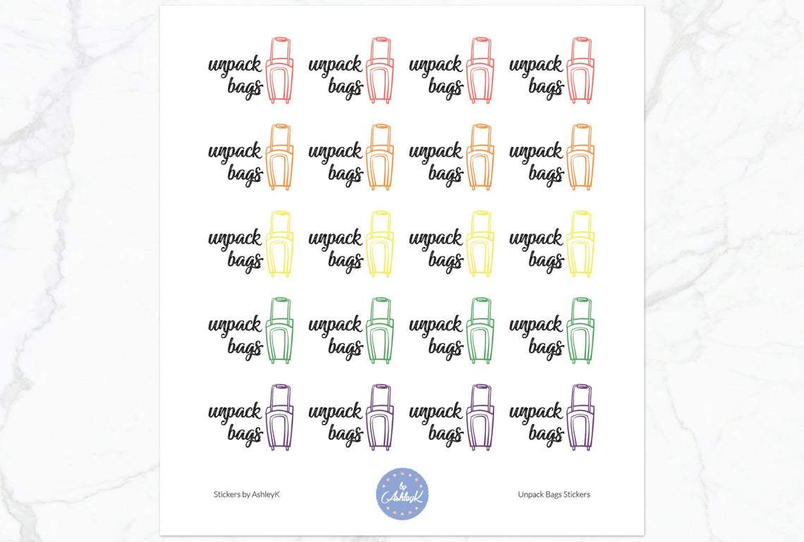 Unpack Bags - Pastel Rainbow