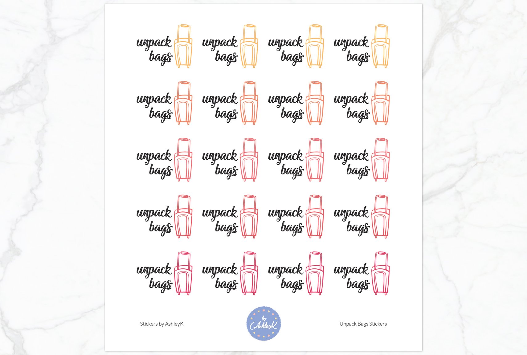 Unpack Bags - Peach