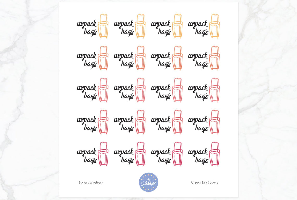 Unpack Bags - Peach