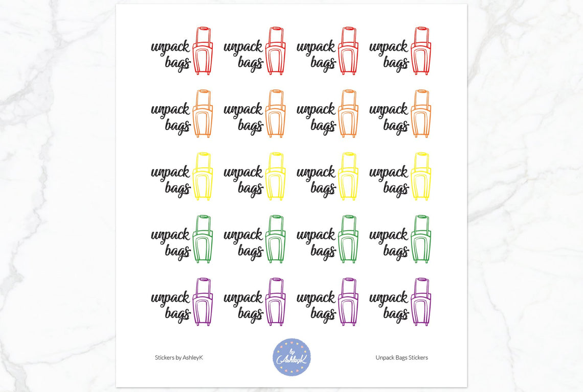 Unpack Bags - Rainbow
